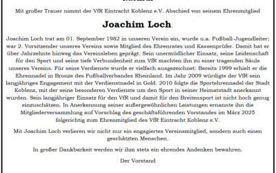 Nachruf – Joachim Loch